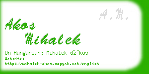 akos mihalek business card